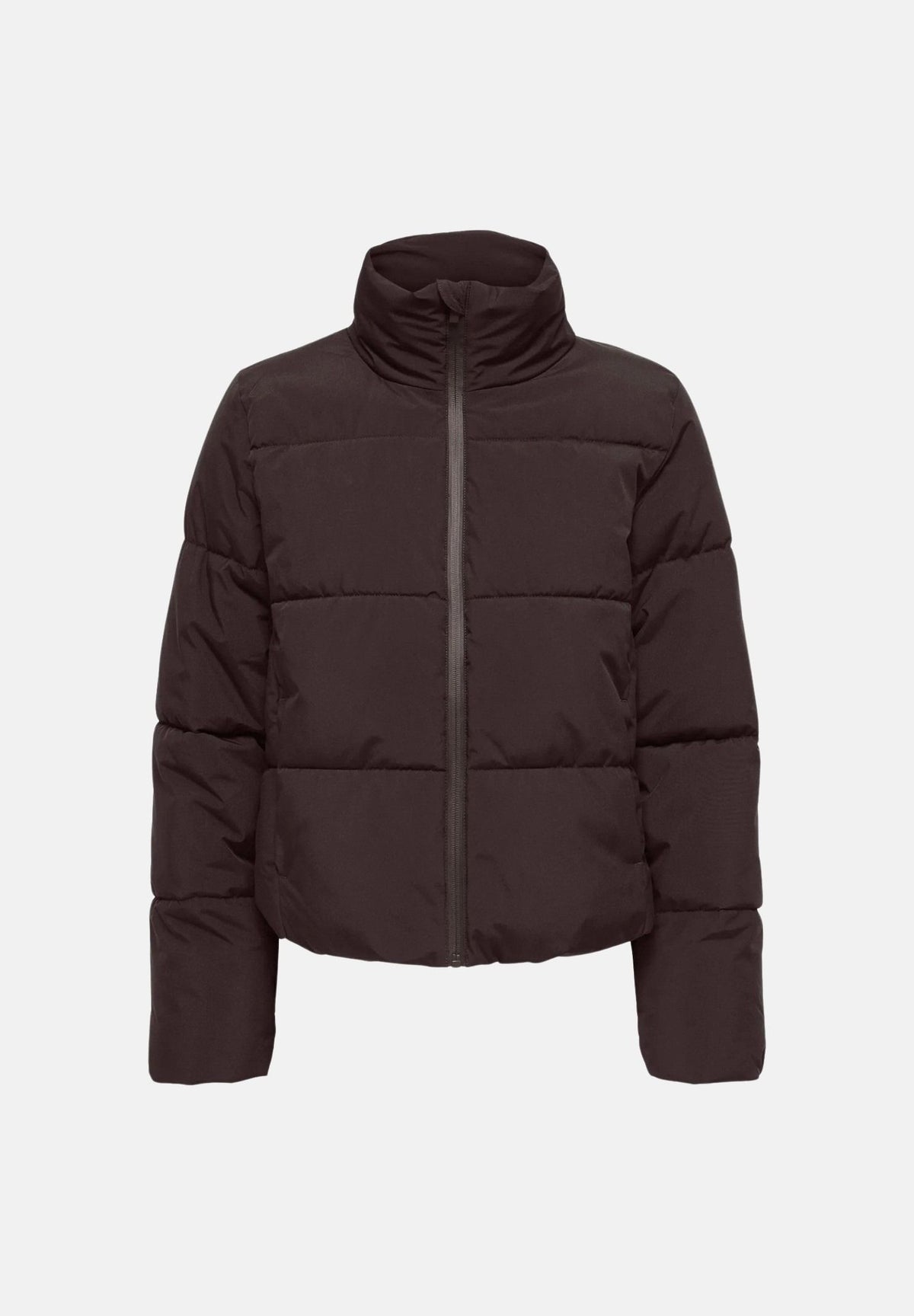 JDY Piumino chocolate-marrone da donna con collo alto imbottito e chiusura con zip integrale 15376707 CHTO JDY 