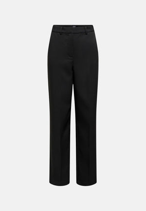 JDY Pantaloni JDYVIV HW WIDE Black neri da donna, a vita alta, gamba ampia, tasche laterali e chiusura con bottone e zip. 15379719 BL JDY 
