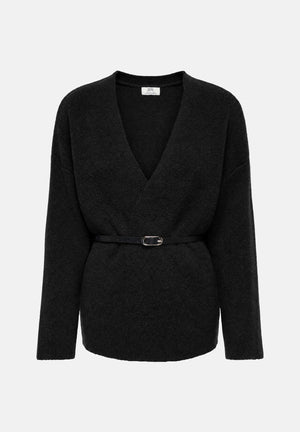 JDY Cardigan JDYWENDI in maglia nera da donna con chiusura a portafoglio 15379775 BL JDY 