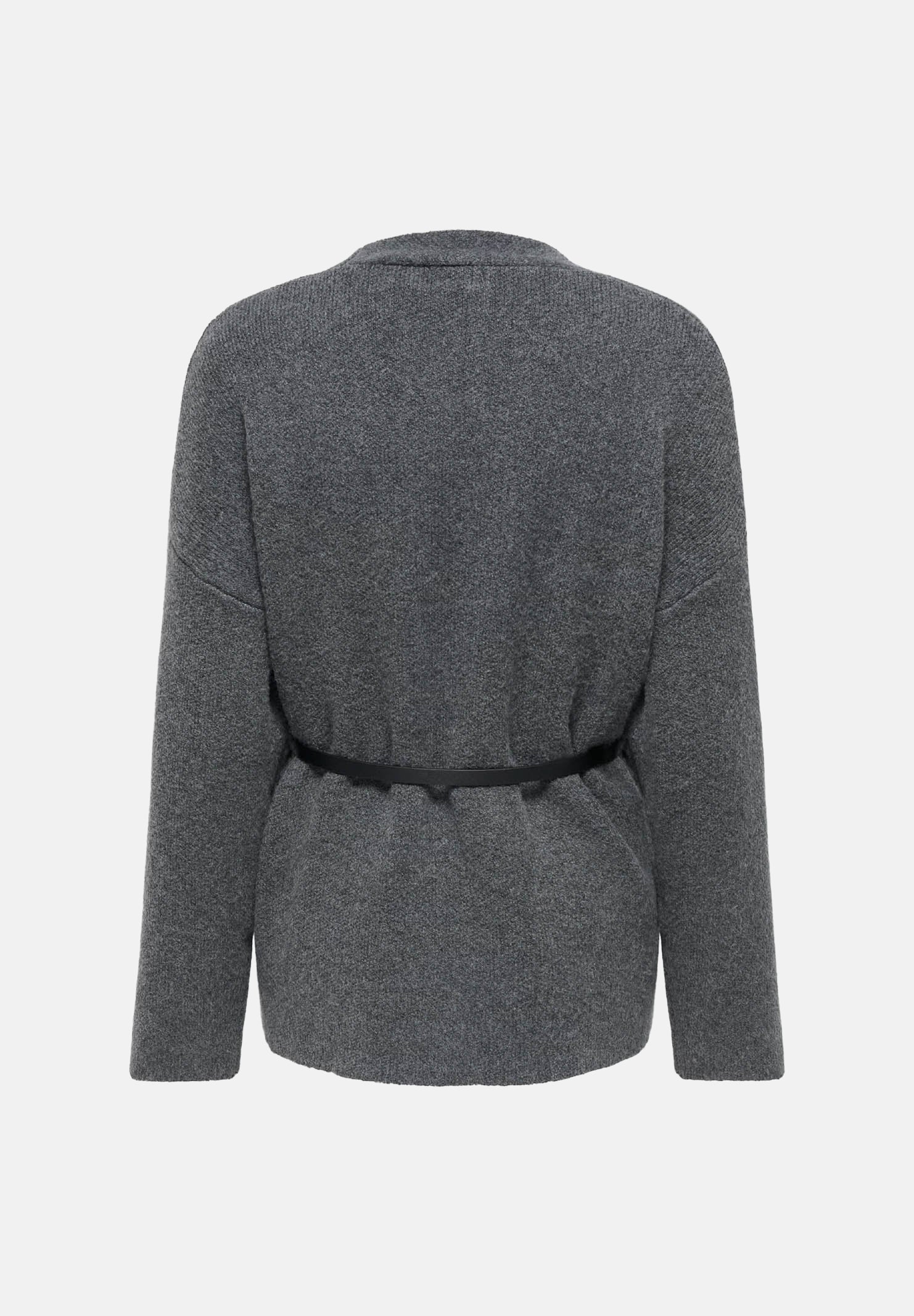 JDY Cardigan JDYWENDI in maglia grigio antracite mélange da donna con chiusura a portafoglio 15379775 DAGR JDY 