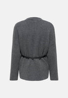 JDY Cardigan JDYWENDI in maglia grigio antracite mélange da donna con chiusura a portafoglio 15379775 DAGR JDY 
