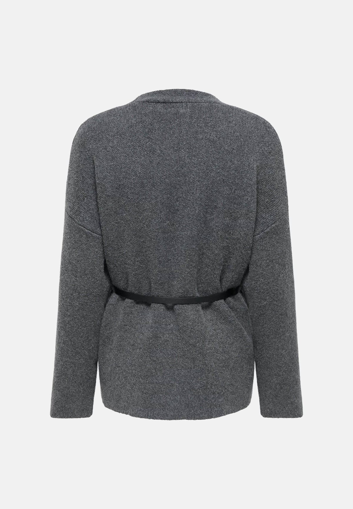 JDY Cardigan JDYWENDI in maglia grigio antracite mélange da donna con chiusura a portafoglio 15379775 DAGR JDY 