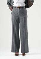 JDY Pantaloni JDYVALERIE grigi per donna con vita alta e gamba ampia 15380493 DAGR JDY 