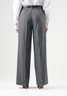 JDY Pantaloni JDYVALERIE grigi per donna con vita alta e gamba ampia 15380493 DAGR JDY 