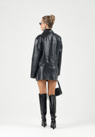 JDY Gonna JDYELLA corta  in ecopelle nera da donna 15382859 CHPL JDY 