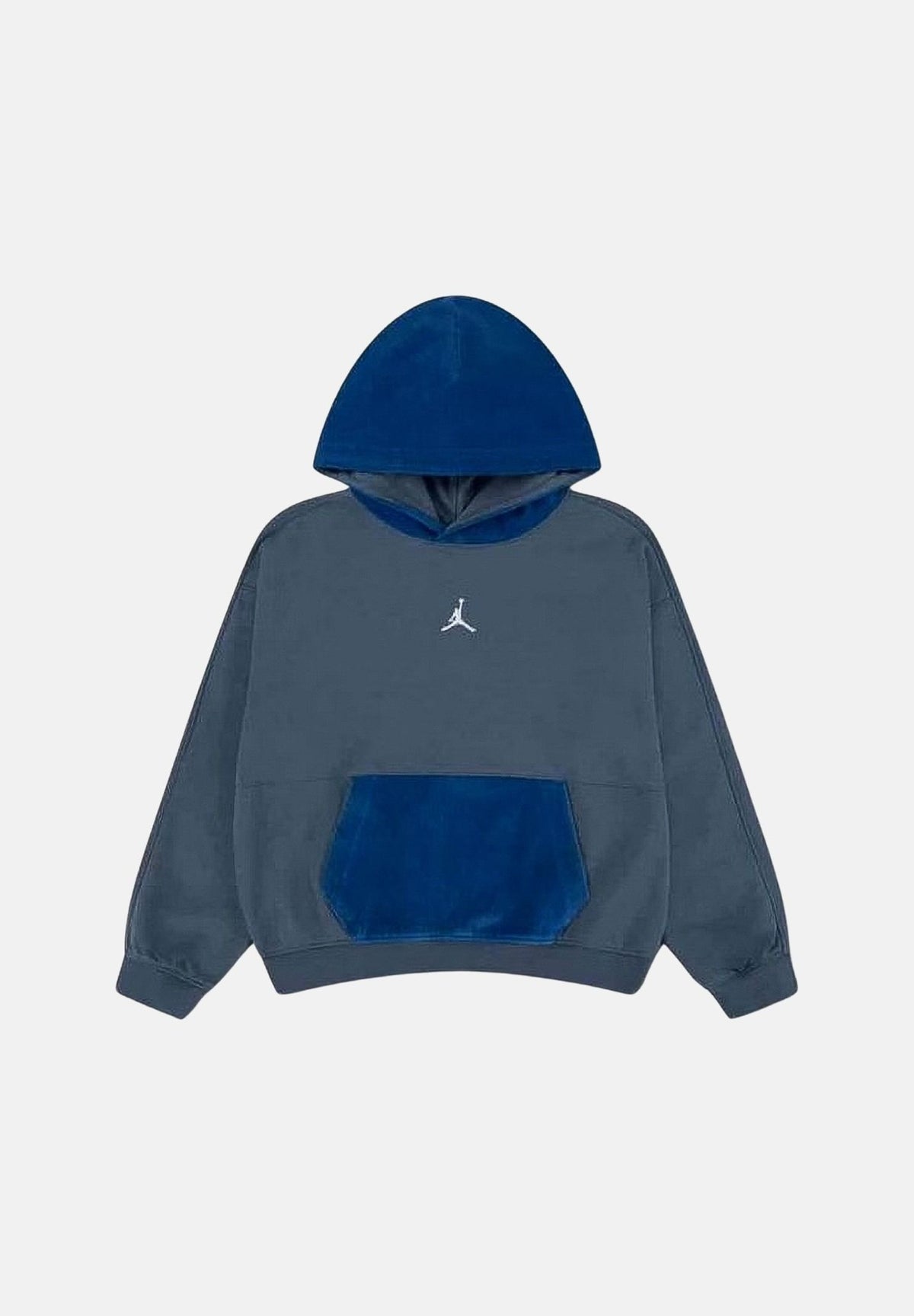 JORDAN Felpa con cappuccio blu per bambino e bambina con tasca a marsupio. 95G281 UN4 JORDAN 