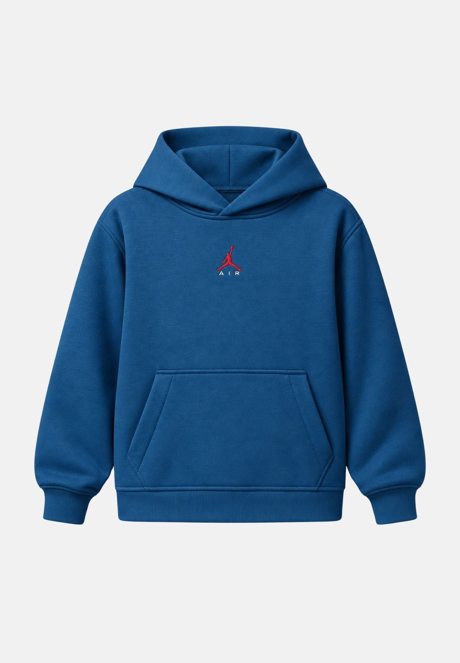 JORDAN Felpa con cappuccio  JDB Brooklyn blu per bambino con tasca a marsupio e mini logo Jumpman. 95G313 UUG JORDAN 
