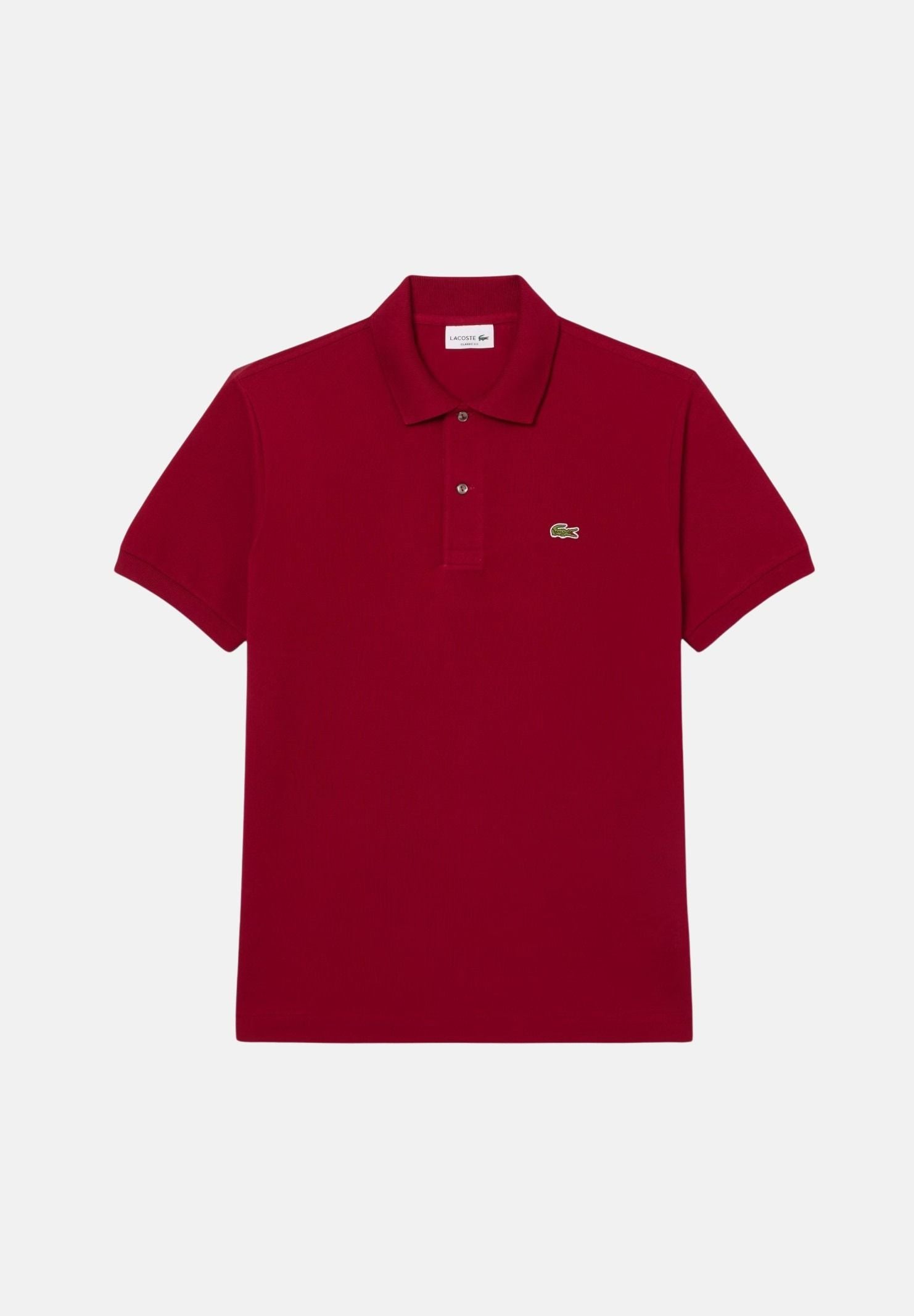 LACOSTE Polo bordeaux per uomo e donna con patch logo coccodirllo 1212 476 LACOSTE 