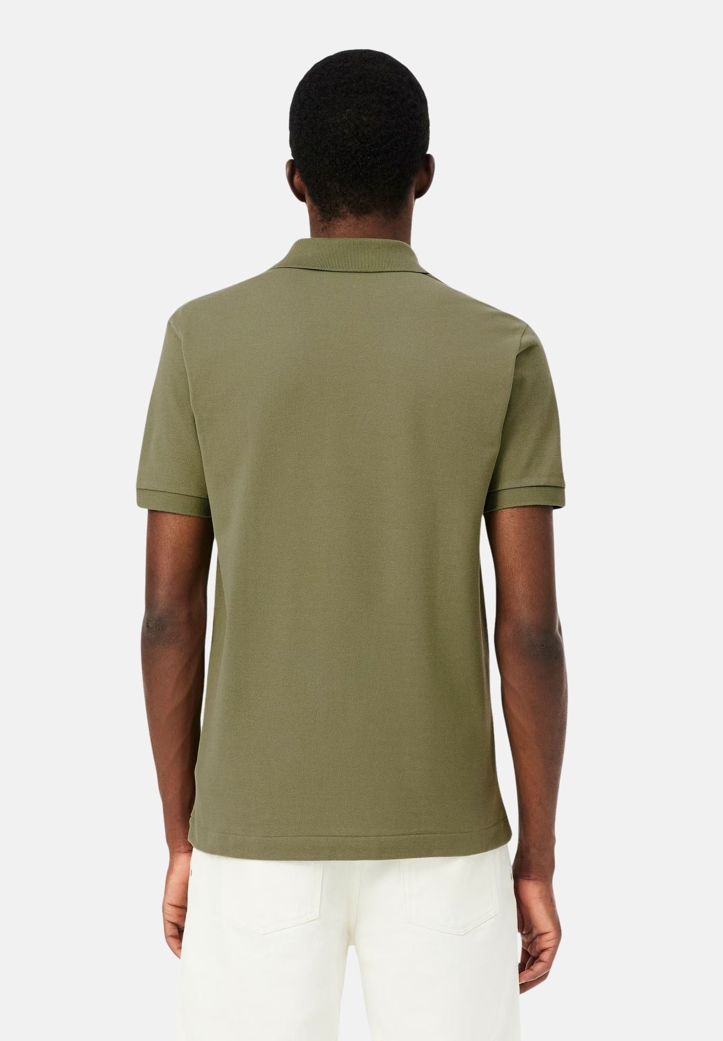 LACOSTE Polo a manica corta verde mimetico per uomo e donna con patch logo coccodirllo 1212 BMY LACOSTE 