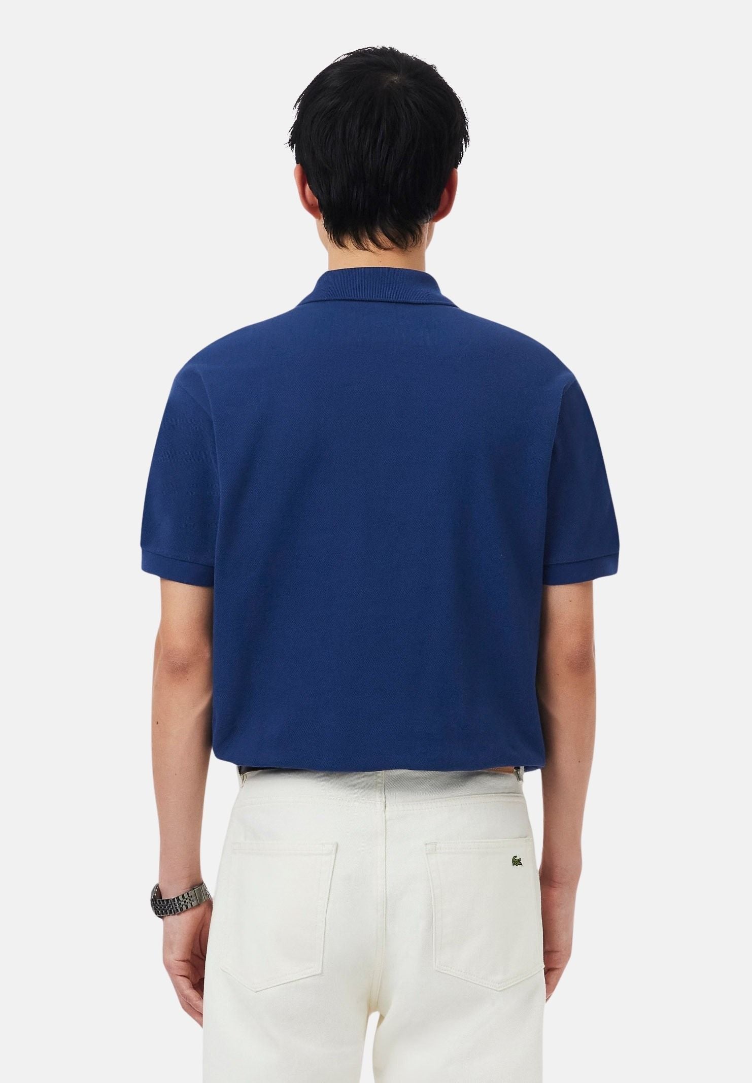 LACOSTE Polo a manica corta blu per uomo e donna con patch logo 1212 F9F LACOSTE 