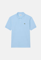 LACOSTE Polo a manica corta azzurra per uomo e donna con patch logo coccodirllo 1212 HBP LACOSTE 