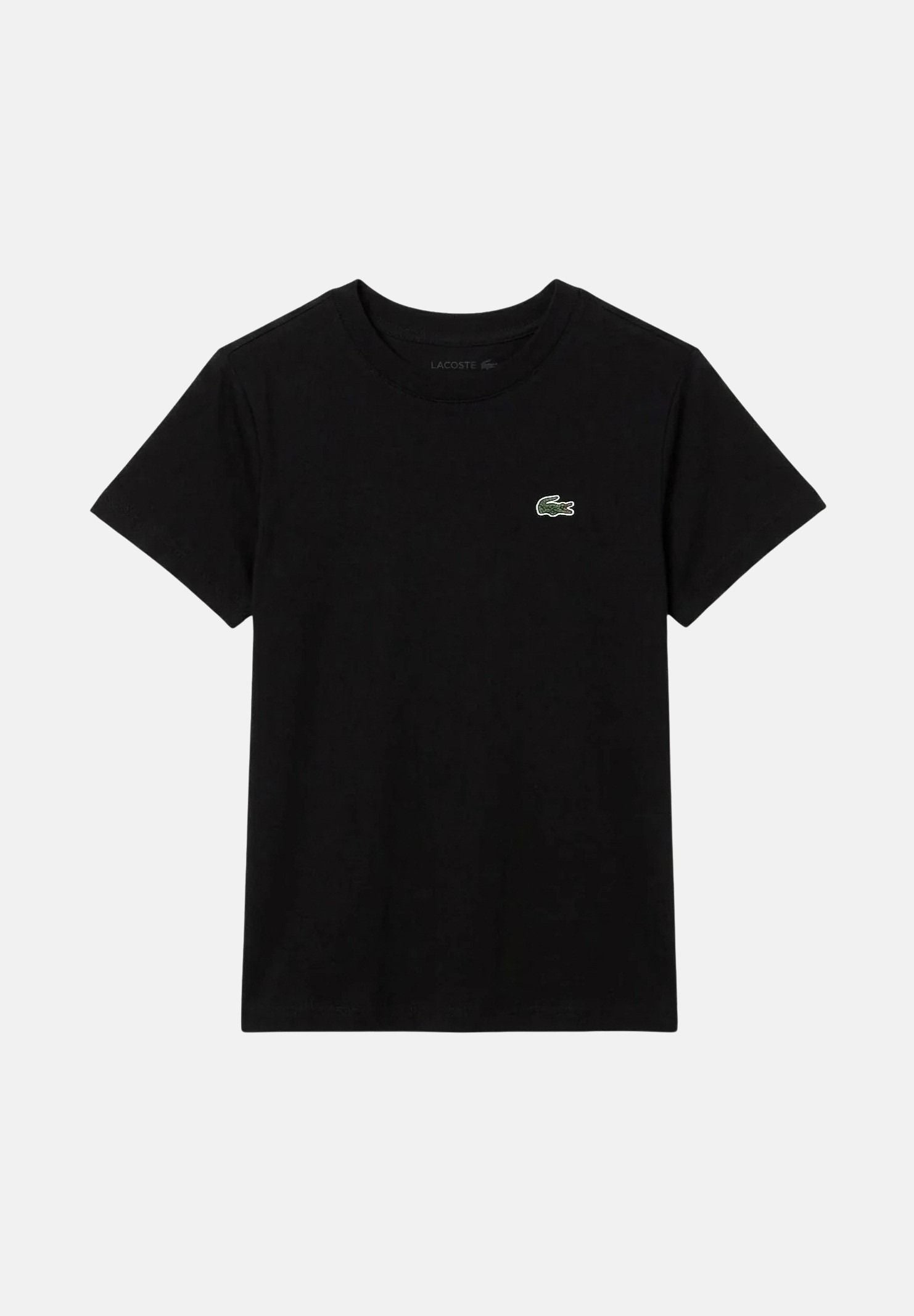 LACOSTE T-shirt manica corta nera per bambino e bambina con logo ricamato sul petto. 847232 K96 LACOSTE 