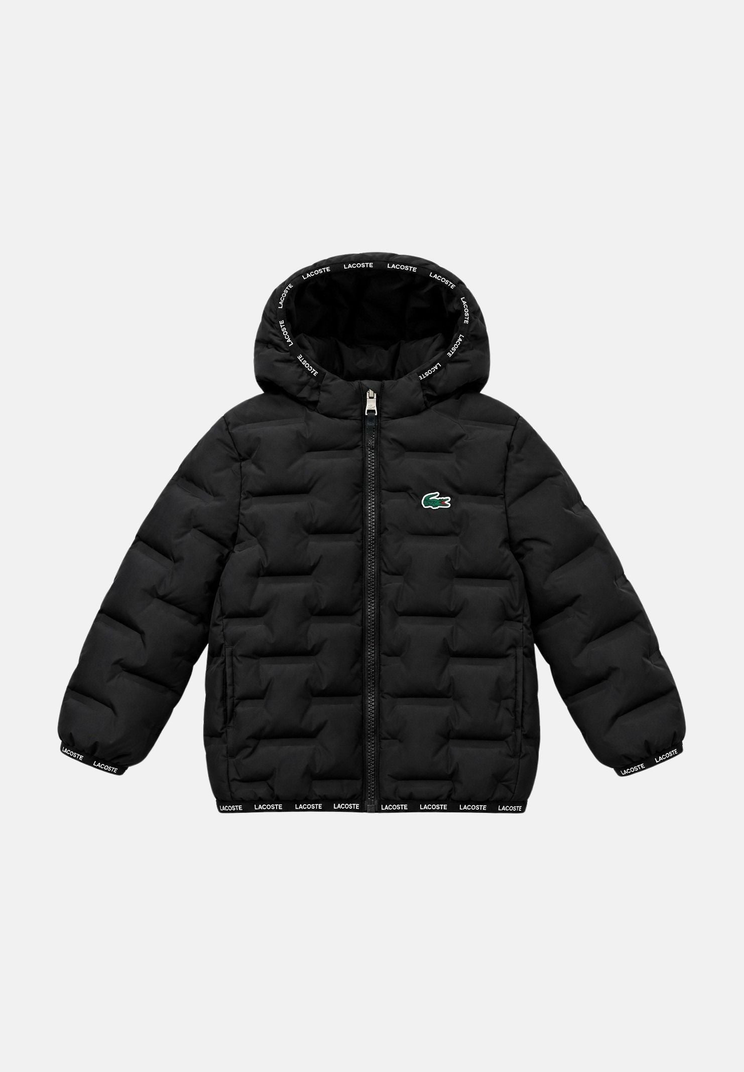 .LACOSTE Piumino PUFFER JACKET nero per bambino e bambina con mini logo 847769 K96 LACOSTE 