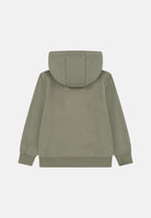 LACOSTE Felpa con cappuccio verde oliva per  bambino e bambina con  tasca a marsupio frontale. 847883 BMY LACOSTE 