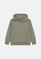 LACOSTE Felpa con cappuccio verde oliva per  bambino e bambina con  tasca a marsupio frontale. 847883 BMY LACOSTE 