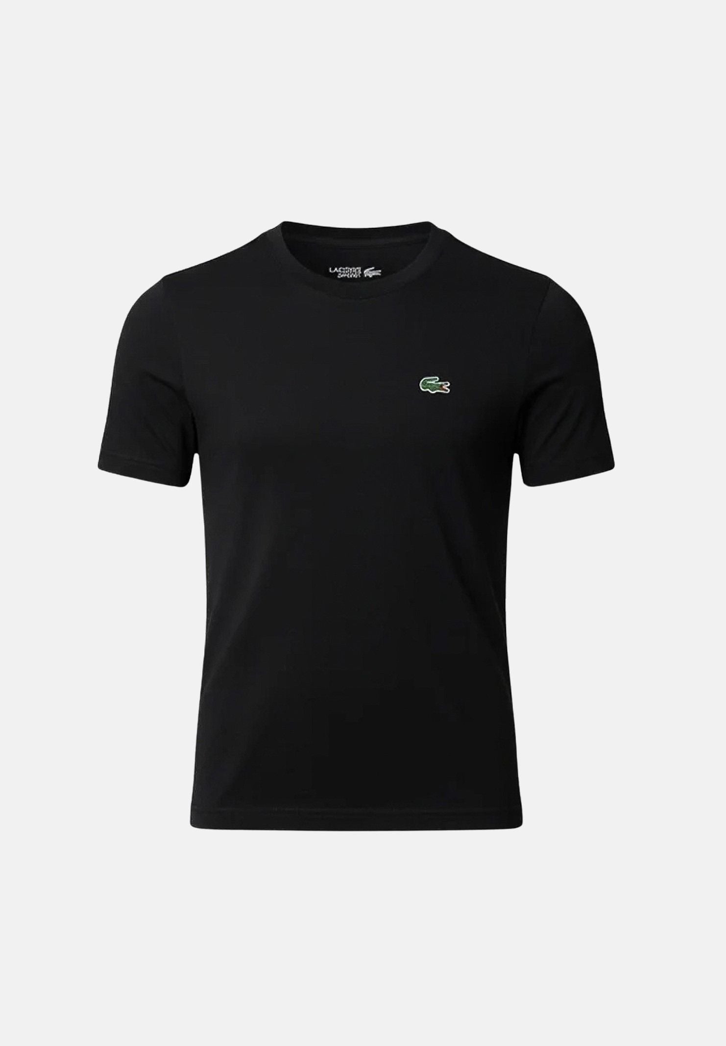 LACOSTE T-shirt manica corta nera per bambino e bambina con scollo rotondo e logo ricamato. 947232 K96 LACOSTE 