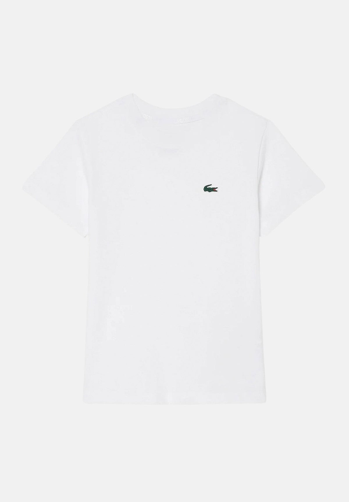 LACOSTE T-shirt manica corta bianca per bambino e bambina con scollo rotondo e logo ricamato. 947232 W8L LACOSTE 