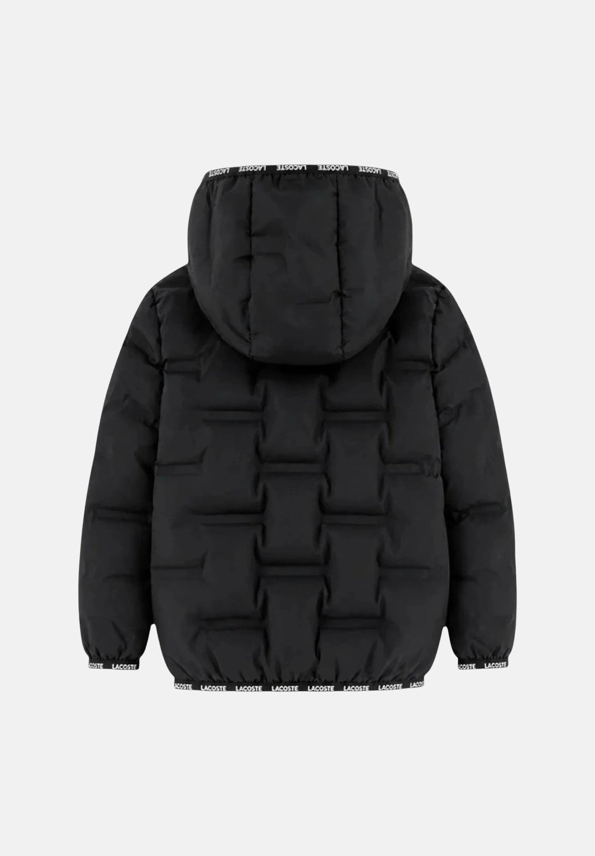LACOSTE Piumino HOODED PUFFER JACKET K96 nero per bambino e bambina 947769 K96 LACOSTE 