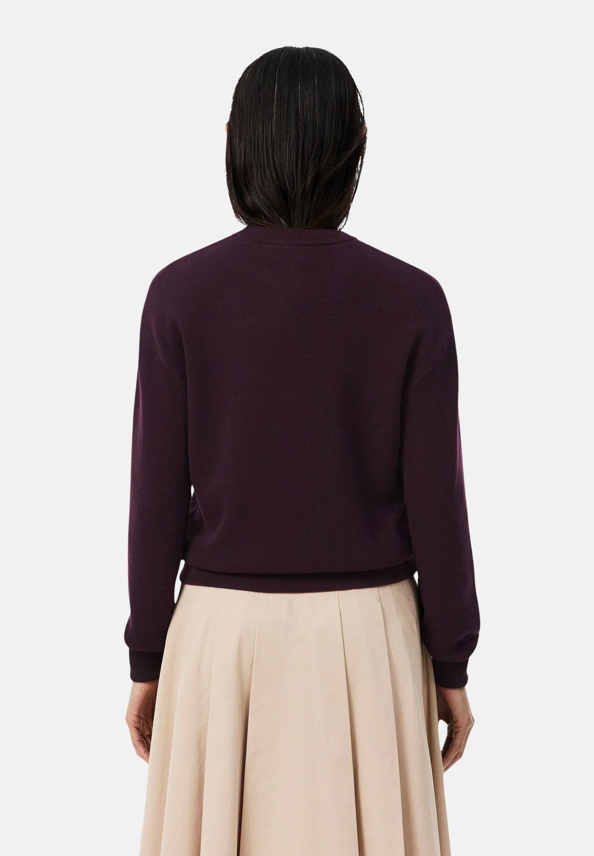 LACOSTE Maglione girocollo Chestnut Brown, marrone da donna con logo iconico coccodrillo AF4158 3KE LACOSTE 