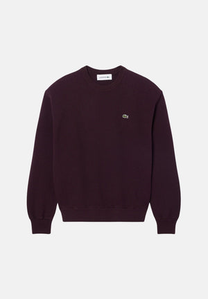 LACOSTE Maglione girocollo Chestnut Brown, marrone da donna con logo iconico coccodrillo AF4158 3KE LACOSTE 