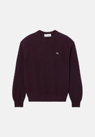 LACOSTE Maglione girocollo Chestnut Brown, marrone da donna con logo iconico coccodrillo AF4158 3KE LACOSTE 