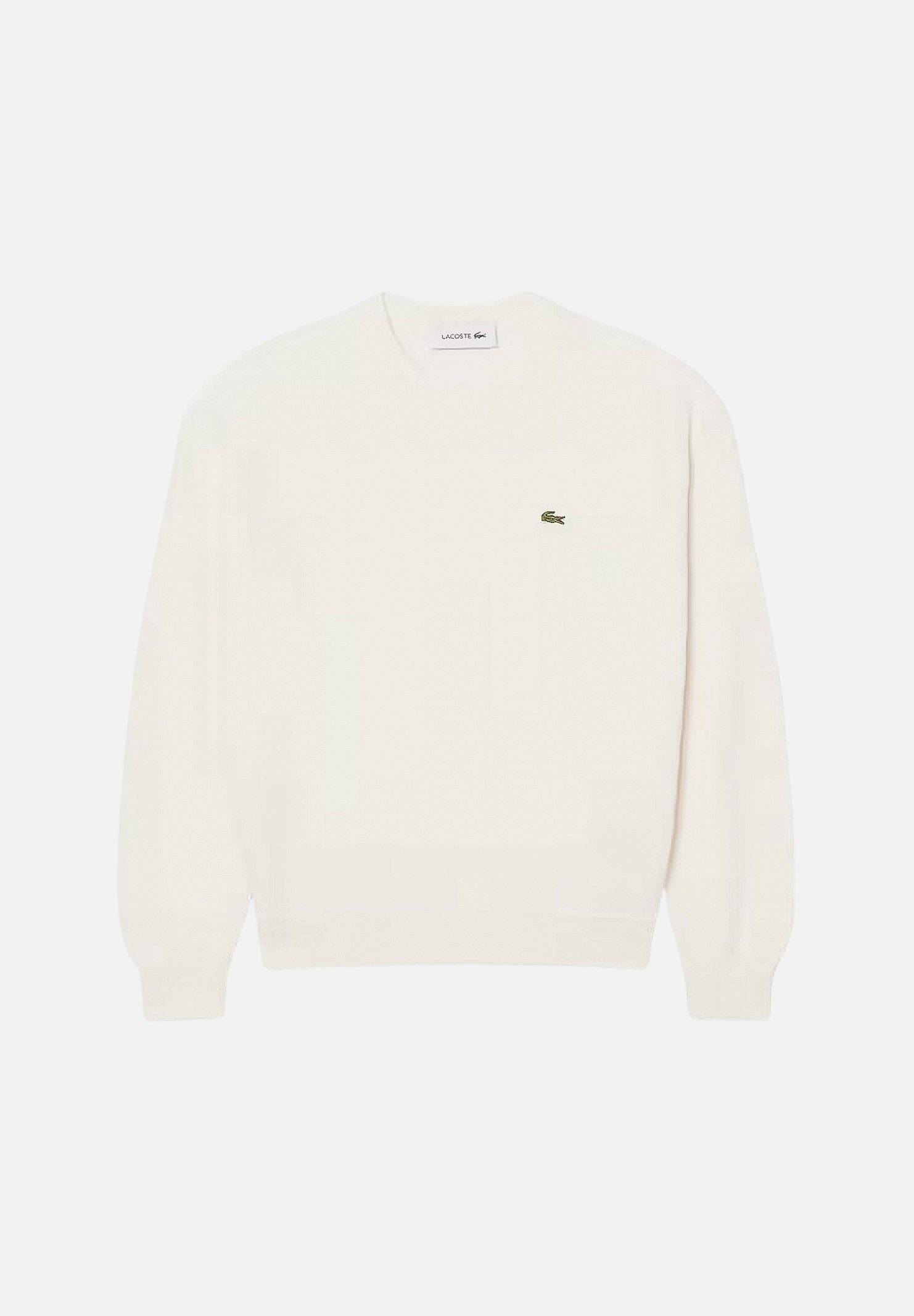 LACOSTE Maglione girocollo bianco-burro da donna con logo coccodrillo iconico AF4158 70V LACOSTE 