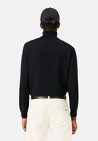 LACOSTE Maglia dolcevita in lana merino nero da uomo con iconico logo coccodrilo AH1959 031 LACOSTE 