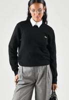 LACOSTE Maglione girocollo nero per uomo e donna con logo coccodrillo applicato AH2916 031 LACOSTE 