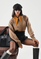 LACOSTE Maglia girocollo WOOL CREWNECK JUMPER beige per uomo e donna  con logo iconico ricamato AH2916 SIX LACOSTE 