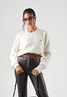 LACOSTE Maglia girocollo WOOL CREWNECK  panna per uomo e donna con  logo iconico ricamato. AH2916 XFJ LACOSTE 