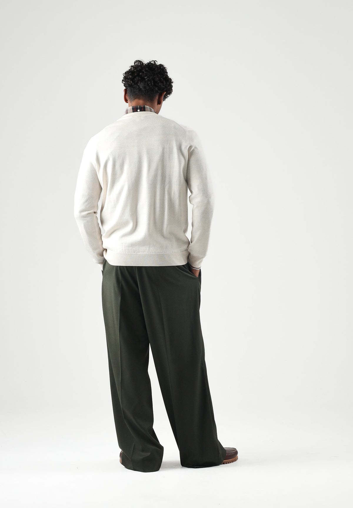 LACOSTE Maglia girocollo panna da uomo con mini logo iconico AH3225 XFJ LACOSTE 