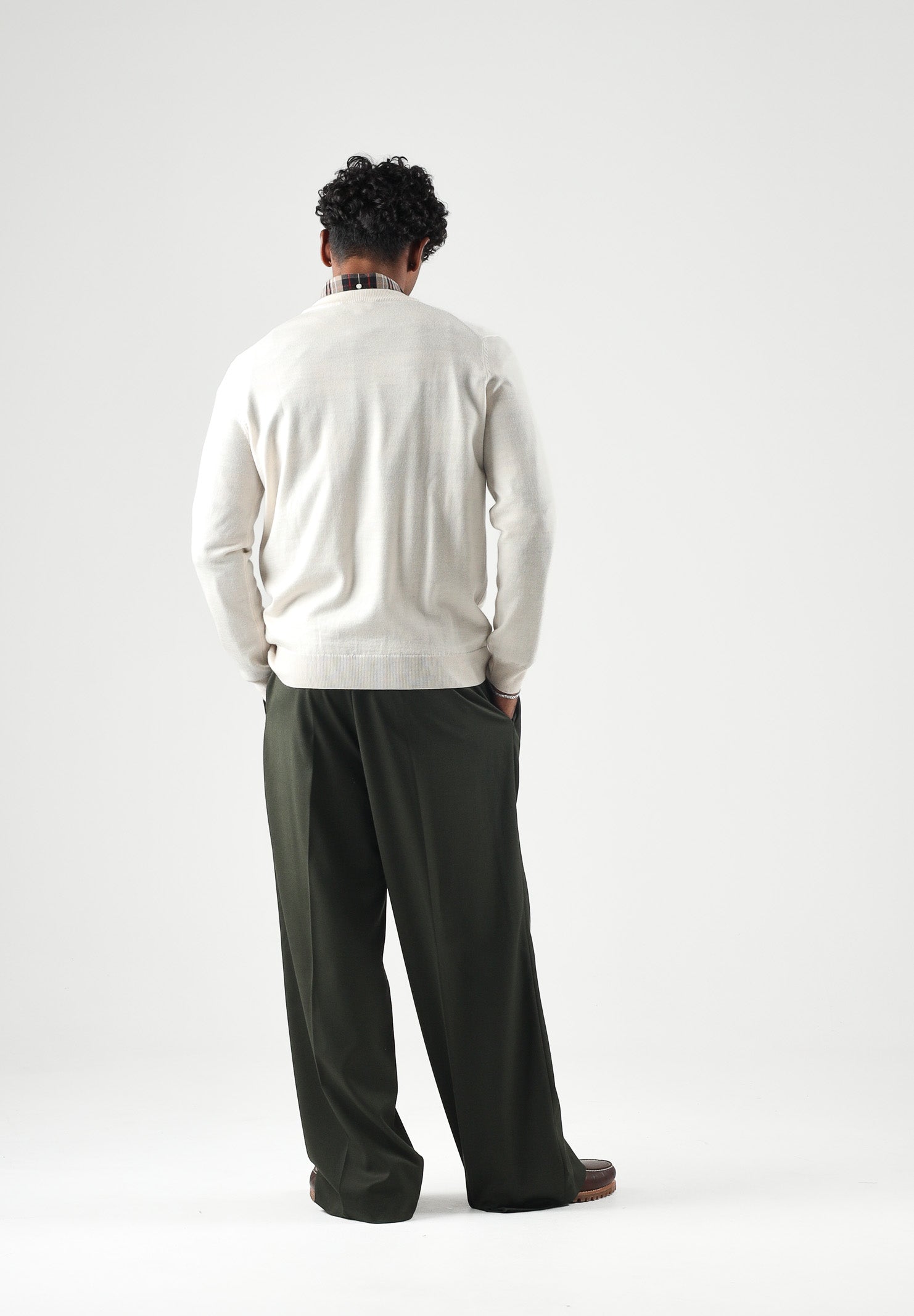 LACOSTE Maglia girocollo beige chiaro da uomo con mini logo iconico AH3225 XFJ LACOSTE 
