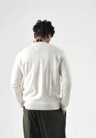 LACOSTE Maglia girocollo panna da uomo con mini logo iconico AH3225 XFJ LACOSTE 