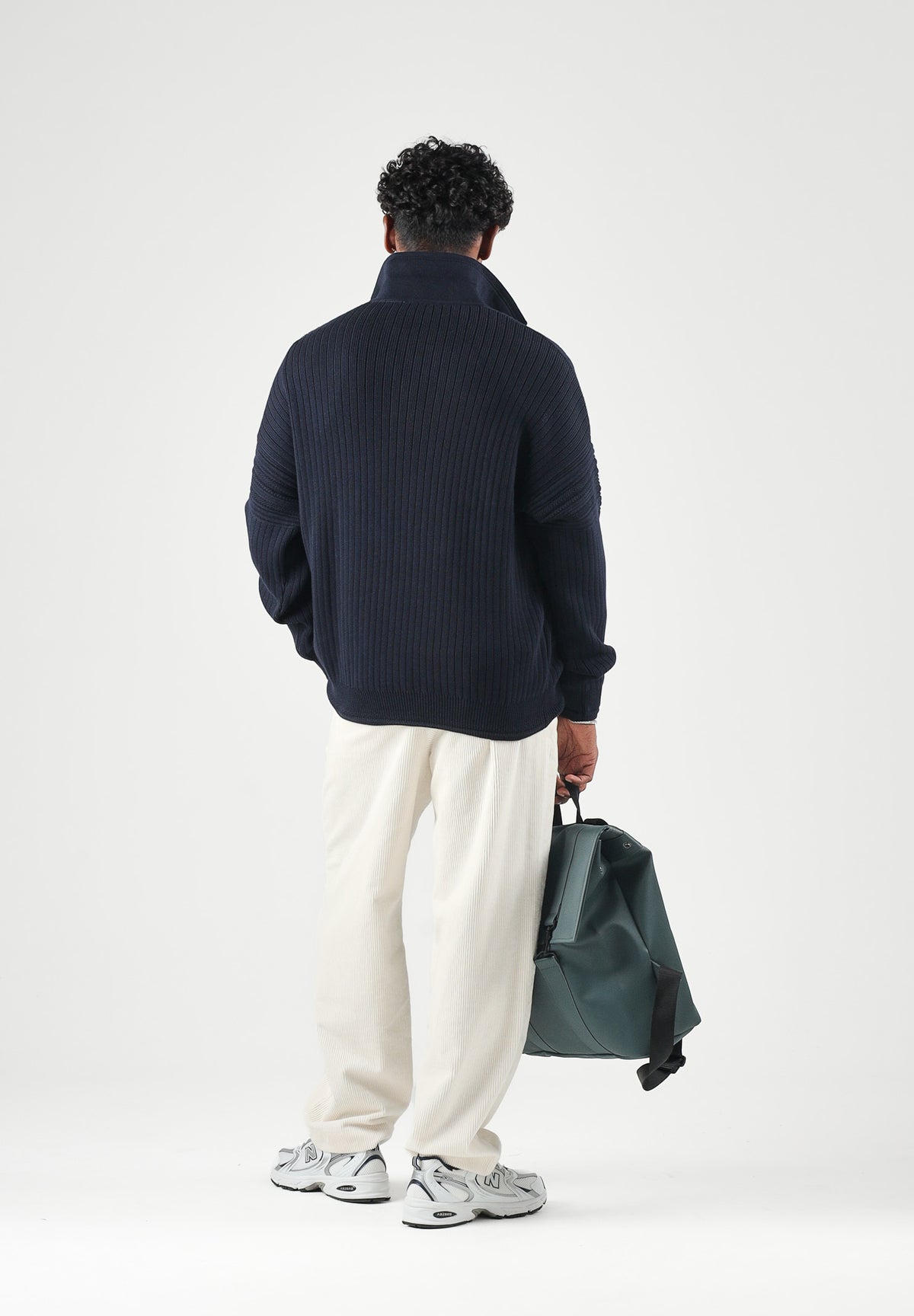 LACOSTE Maglione manica lunga ZIP COLLAR KNIT  blu da uomo in maglia con colletto aperto AH8574 MXQ LACOSTE 