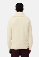 LACOSTE Polo  ZIP COLLAR SWEATER panna per uomo con lavorazione a trecce AH8598 XFJ LACOSTE 
