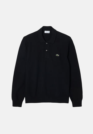 LACOSTE Polo manica lunga nera da uomo con colletto classico AH9904 031 LACOSTE 