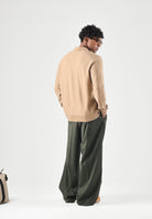 LACOSTE Polo manica lunga nocciola per uomo e donna con colletto classico AH9904 SIX LACOSTE 
