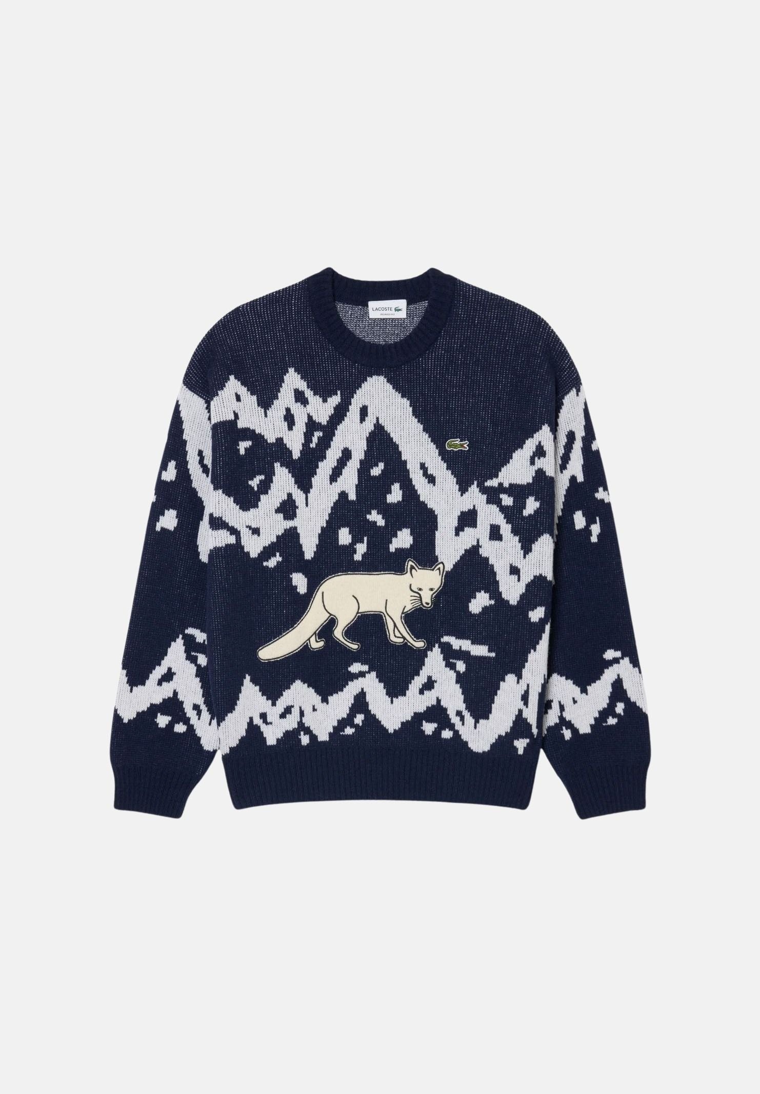 LACOSTE Maglione girocollo RÉÉDITION D'ARCHIVES blu navy da uomo AH9909 HHW LACOSTE 