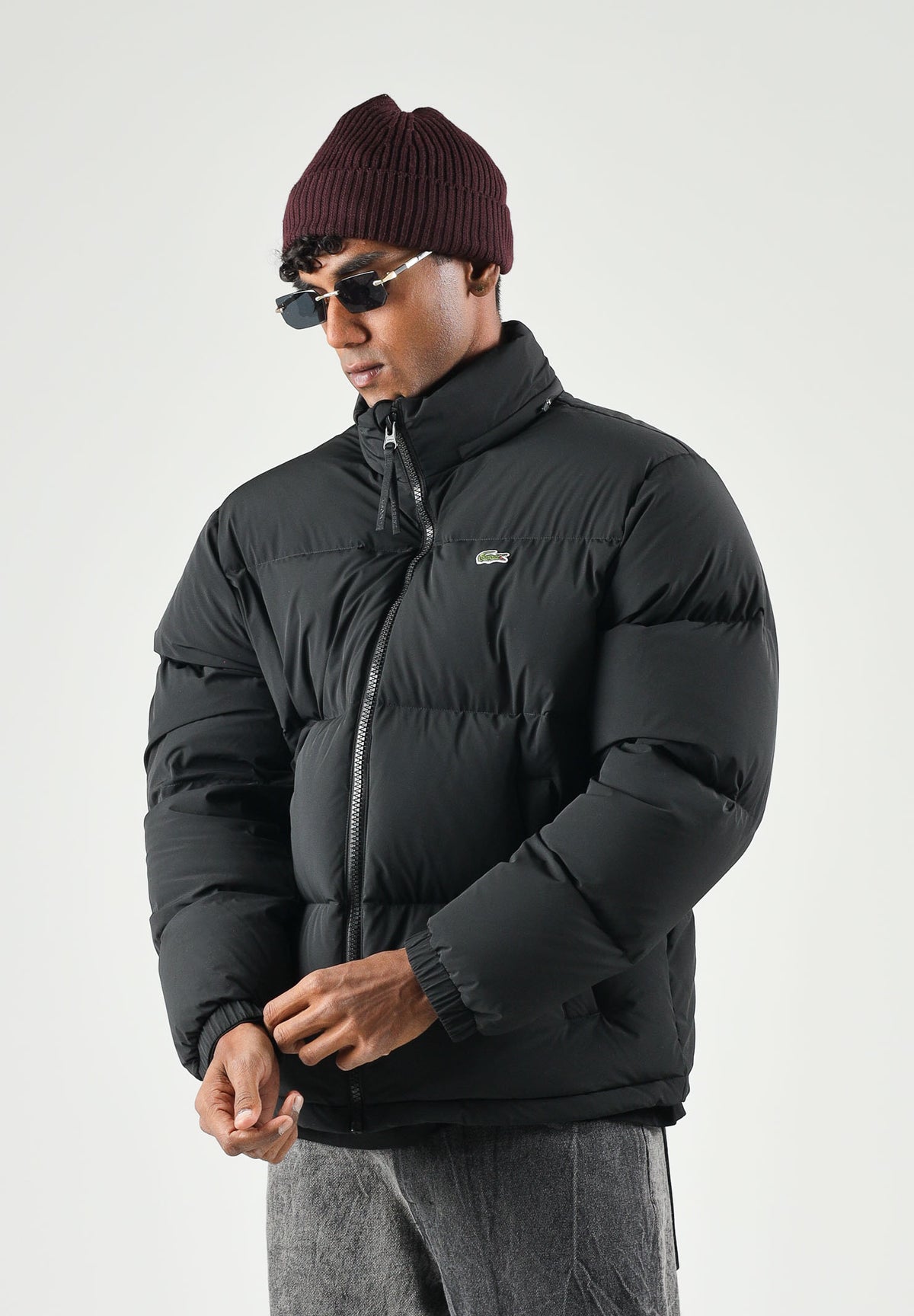 LACOSTE Piumino WATER-REPELLENT nero da uomo con trapuntatura imbottita BH5154 031 LACOSTE 