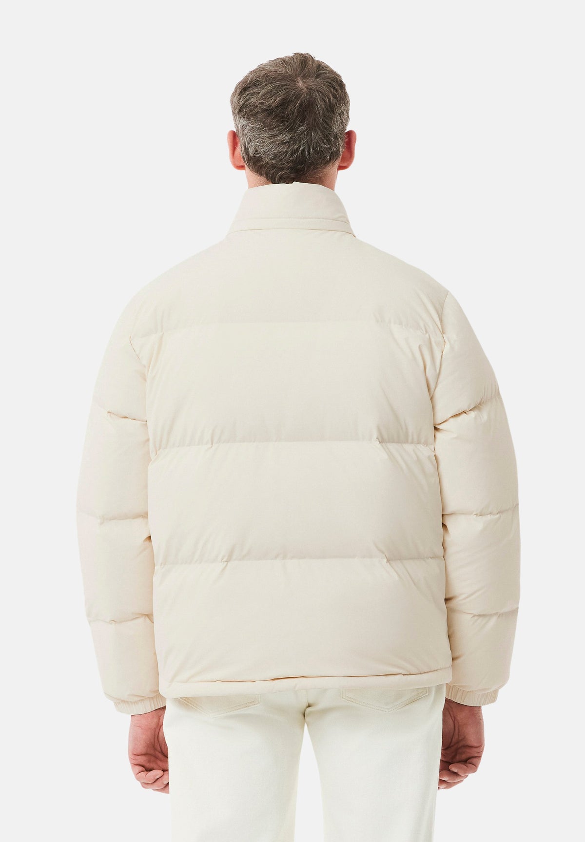 LACOSTE Piumino WATER-REPELLENT panna da uomo con trapuntatura imbottita BH5154 XFJ LACOSTE 