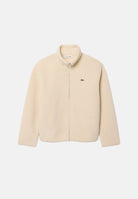 LACOSTE Giubbotto-montone FLEECE ZIP-UP JACKET panna per uomo con chiusura a zip integrale BH8672 056 LACOSTE 