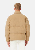 LACOSTE Piumino in velluto a coste Viennese beige  da uomo , logo coccodrillo ricamato sul petto.<BR/><BR/> BH8701 02S LACOSTE 