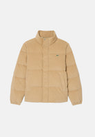 LACOSTE Piumino in velluto a coste Viennese beige  da uomo , logo coccodrillo ricamato sul petto.<BR/><BR/> BH8701 02S LACOSTE 
