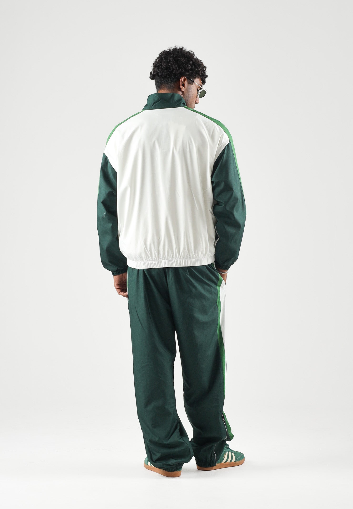 LACOSTE Giacca a vento COLORBLOCK TRACK verde da uomo con design bicolore realizata in tessuto tecnico acetato BH8704 TE2 LACOSTE 