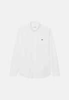 LACOSTE Camicia a manica lunga bianca da uomo  con patch logo CH2933 001. LACOSTE 