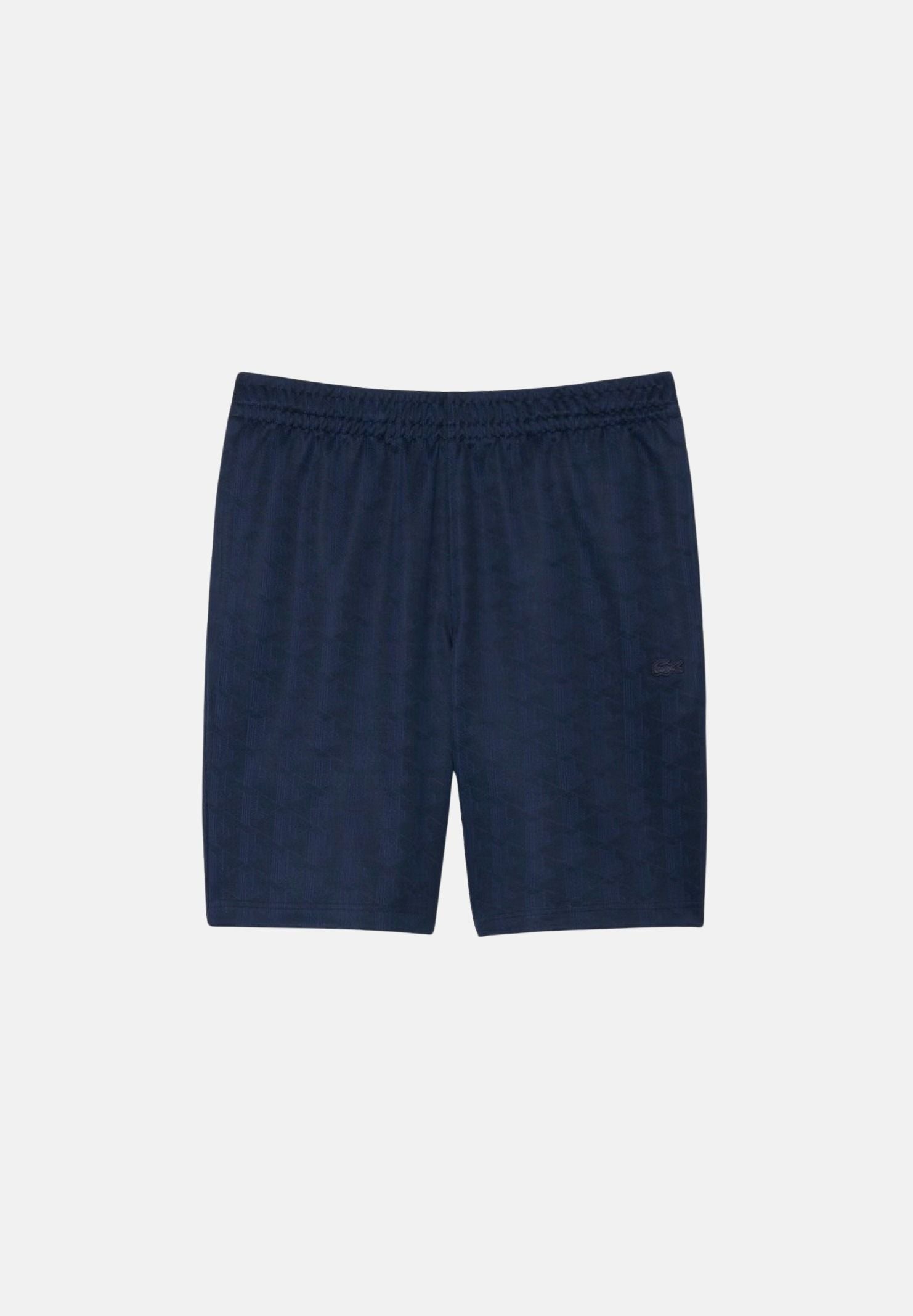 LACOSTE Shorts monogram blu da uomo in tinta unita GH9794 166 LACOSTE 
