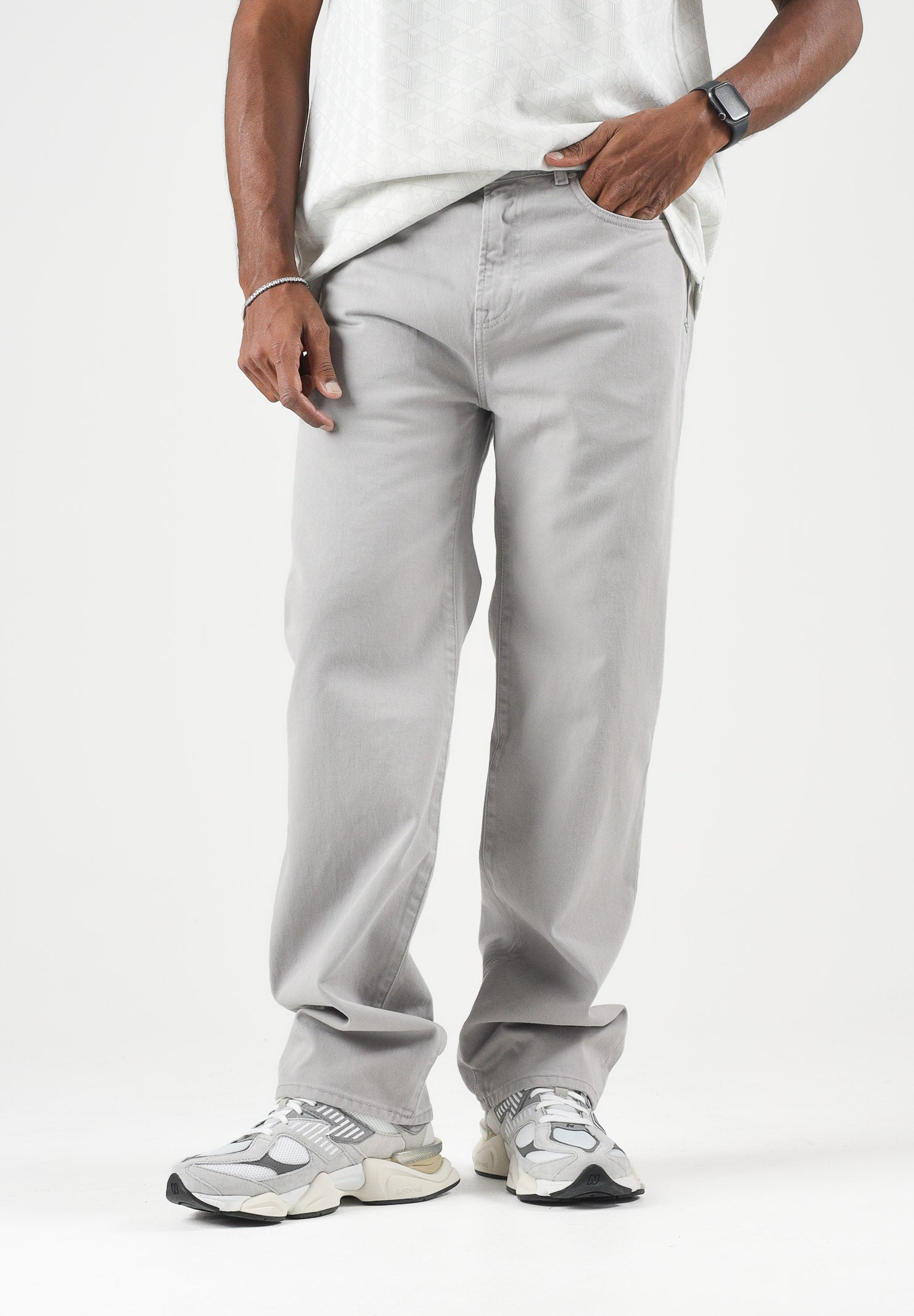 LACOSTE Jeans grigio per uomo con passanti per cintura e classico design a cinque tasche. HH2321 6SY LACOSTE 
