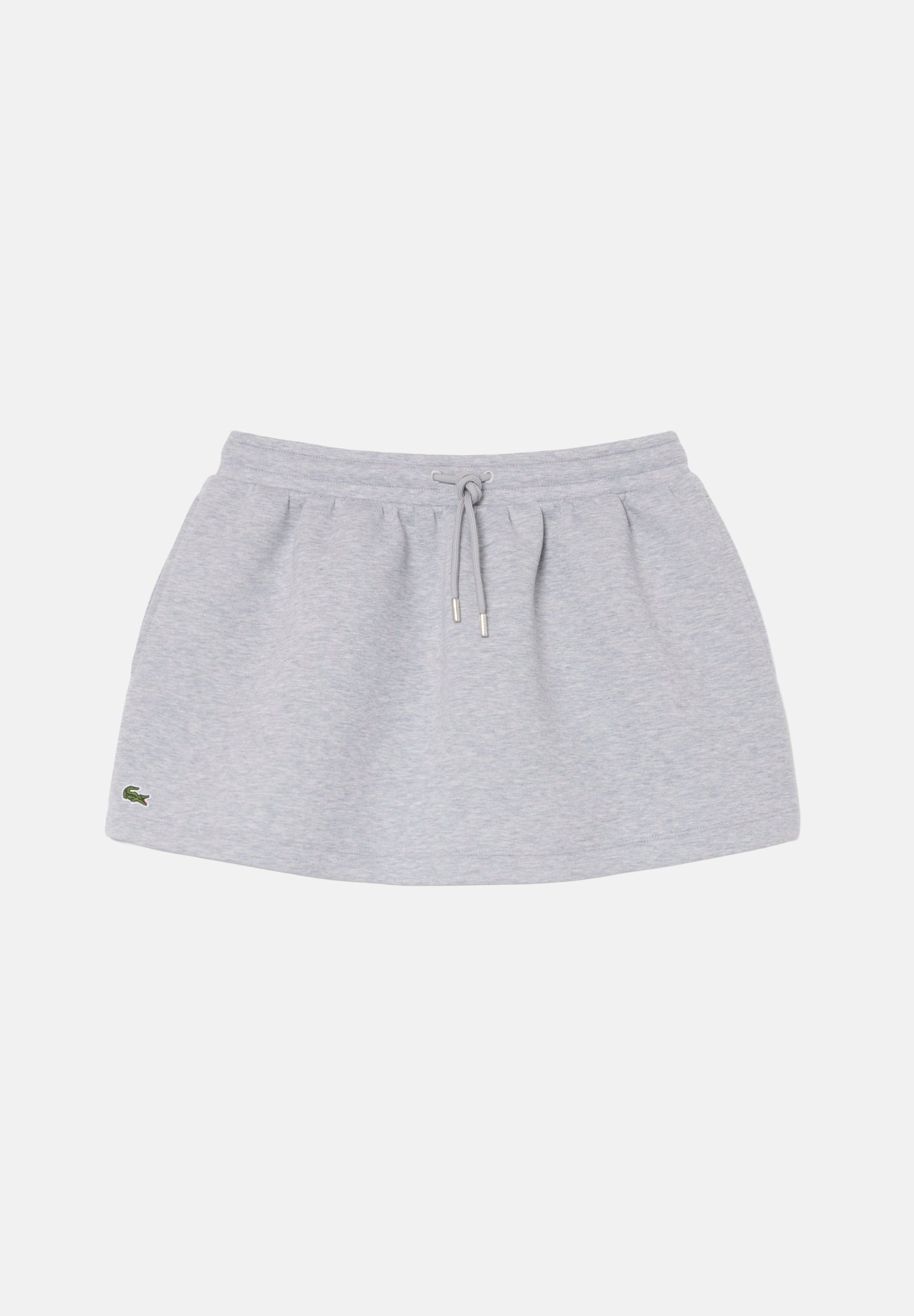 LACOSTE Gonna corta DOUBLE-FACE JERSEY SKIRT grigia da donna con fascia elastica in vita JF8668 CCA LACOSTE 