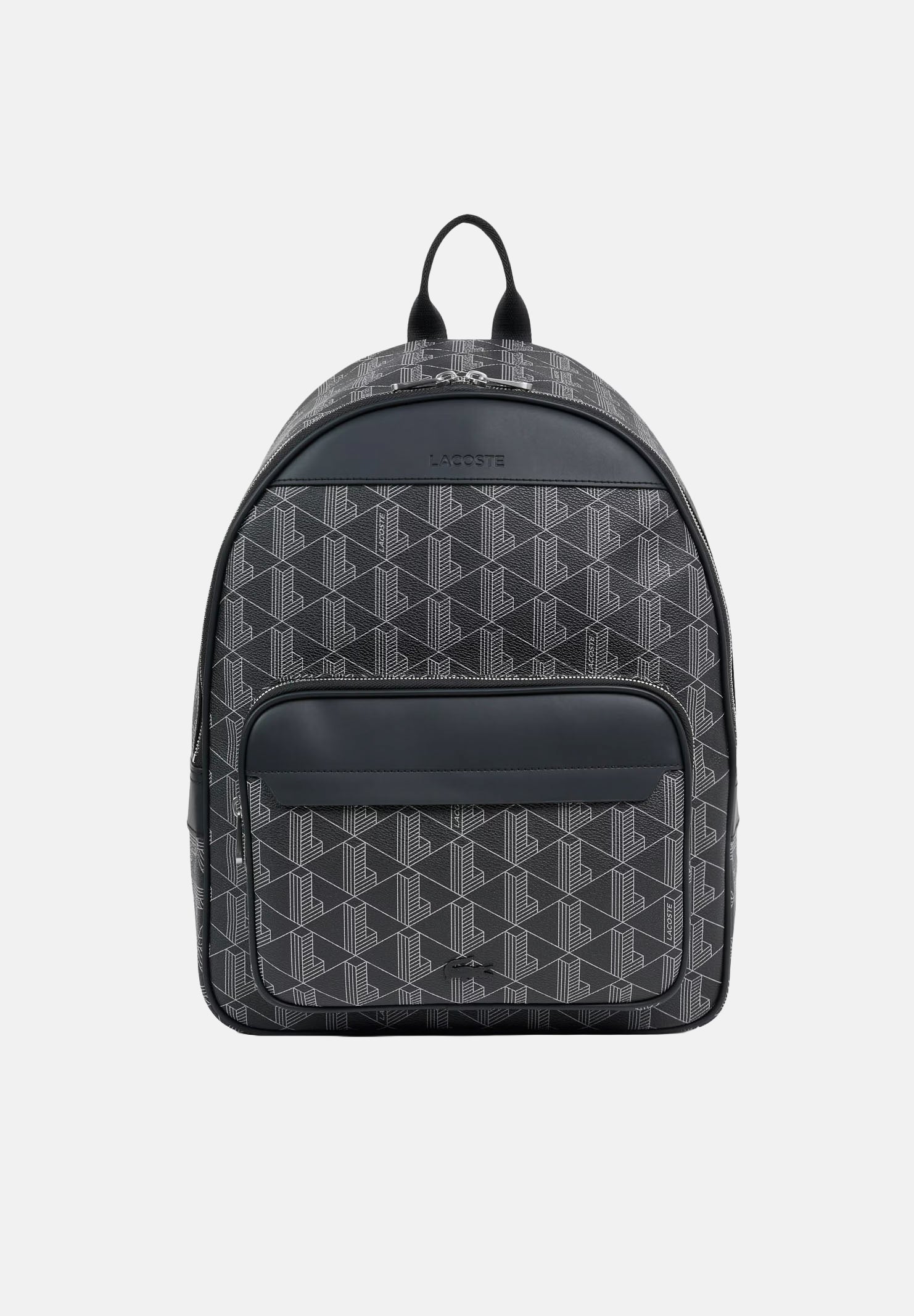LACOSTE Zaino THE BLEND BACKPACK nero per uomo e donna con stampa monogram all-over NH3649 H45 LACOSTE 