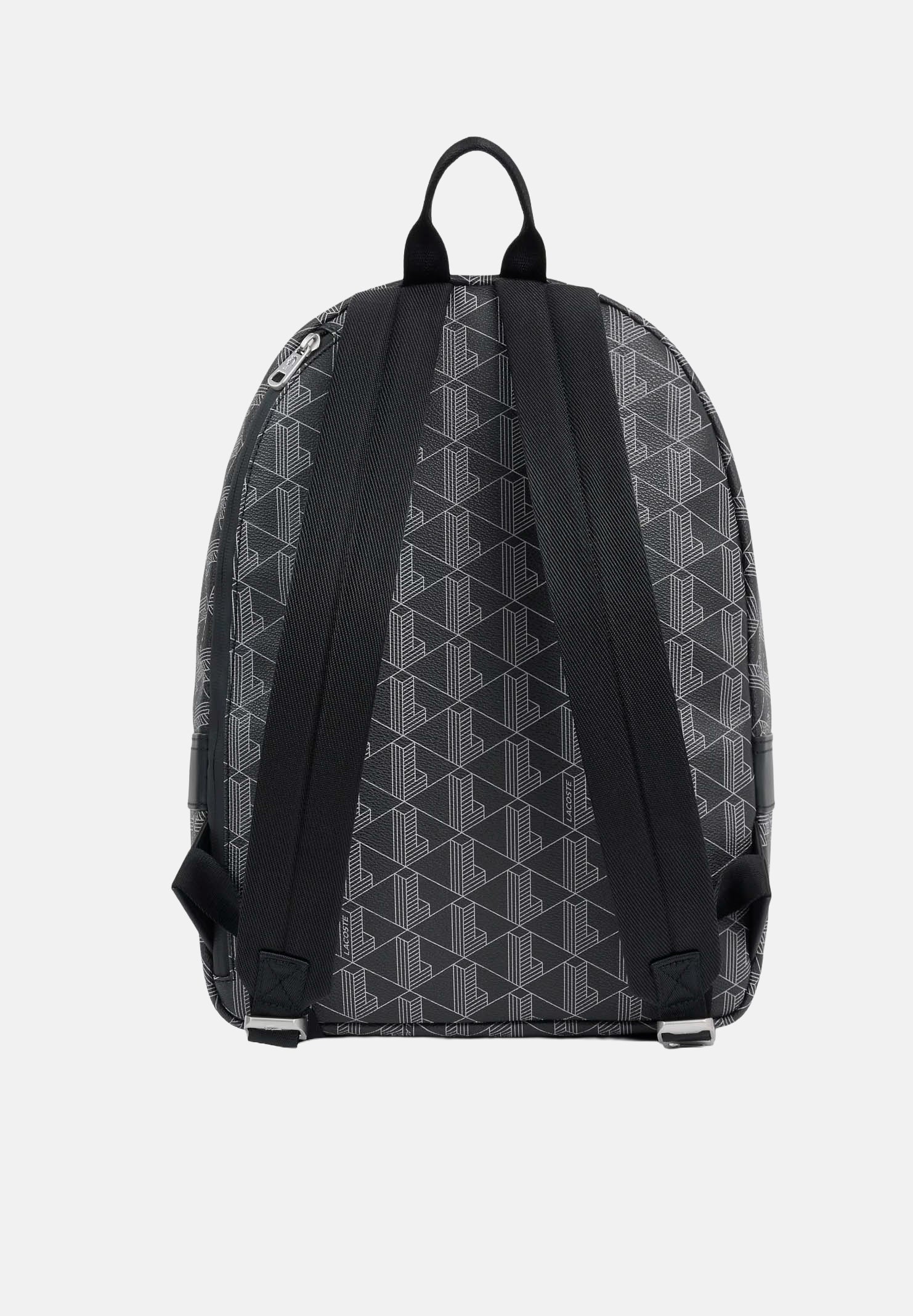 LACOSTE Zaino THE BLEND BACKPACK nero per uomo e donna con stampa monogram all-over NH3649 H45 LACOSTE 